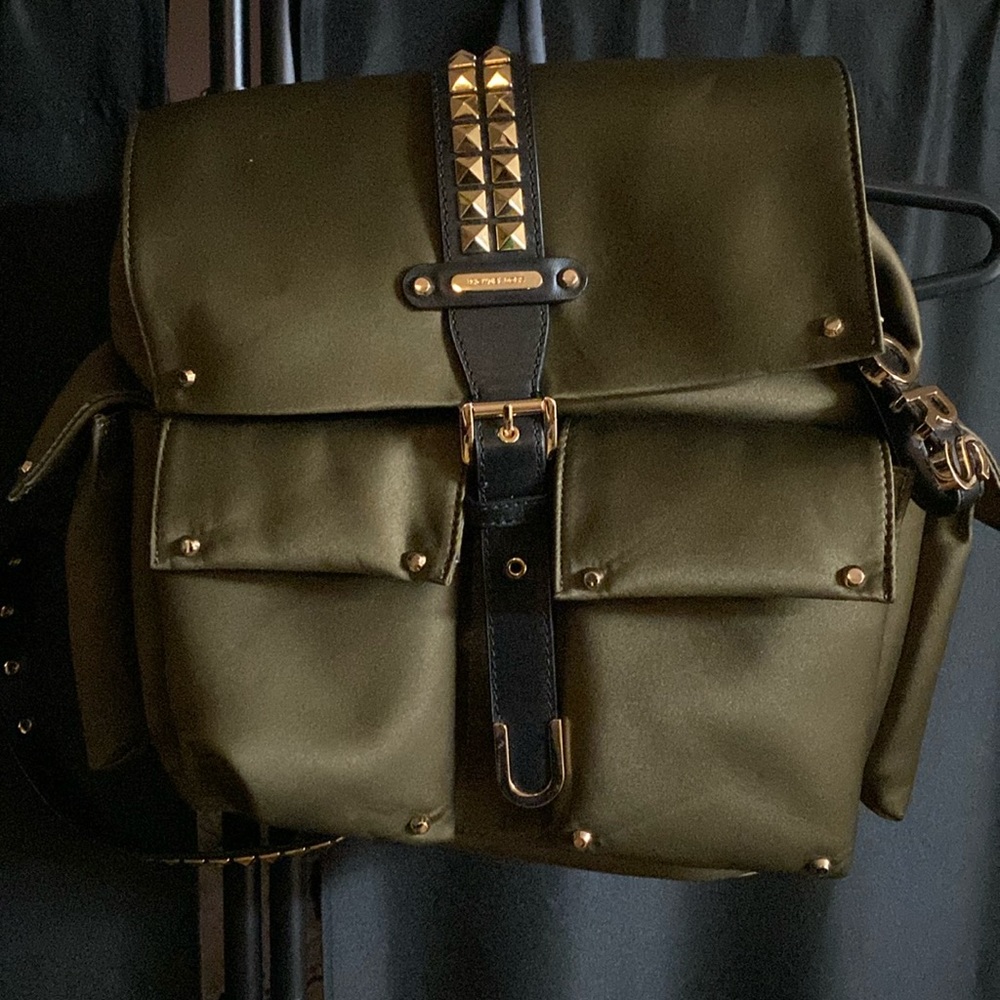 Michael Kors Olive Green Backpack.